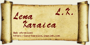 Lena Karaica vizit kartica